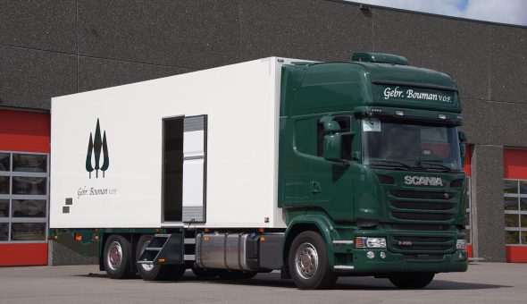 Isotherm motorwagen carrosserie gebouwd op Scania motorwagen