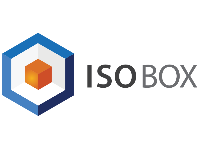 Logo Isobox srl., a company which manufactures isothermal boxes destined for refrigerated freight transport