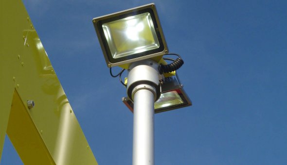 LED lampen voor lichtmast tijdens werkvakverlichting t.b.v. TMA 100K