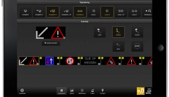 Traffic Fleet aansturing voor de Autpdrip via app op tablet