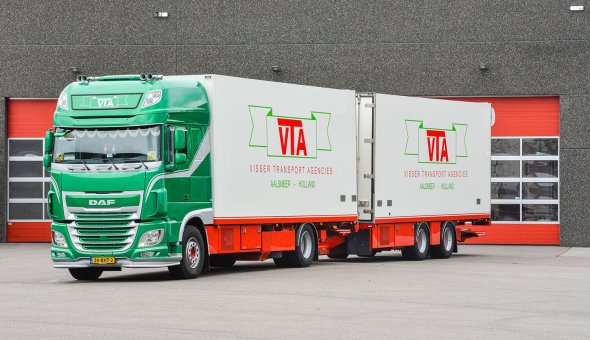Geconditioneerde combinatie voor VTA Transport. Maatwerk carrosserie voor groupage transport