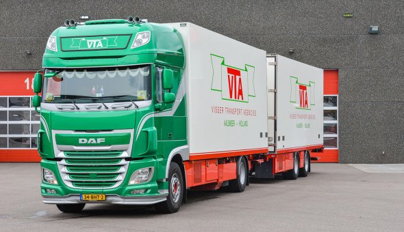 Geconditioneerde combinatie voor VTA Transport. Maatwerk carrosserie voor groupage transport