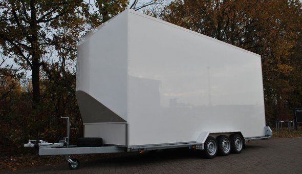 Gesloten bloemen aanhangwagen 3-assige met load-lok ladingrails