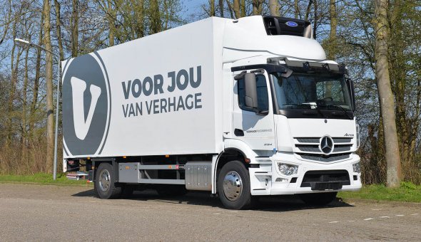 Koelvries opbouw voor Verhage op Mercedes Antos