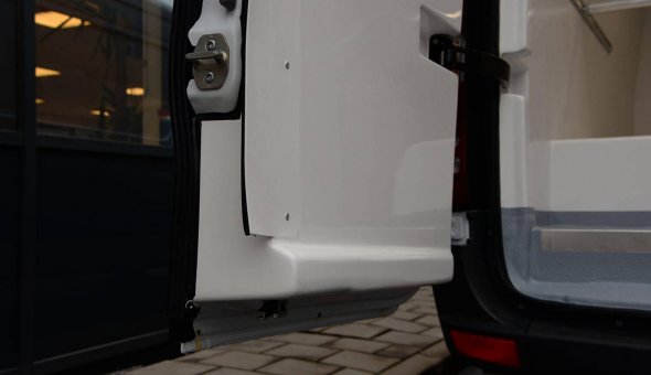 Koelwagen ombouw voor Mercedes Sprinter en voorzien van Thermoking koelmachine met aerodymanische vormen