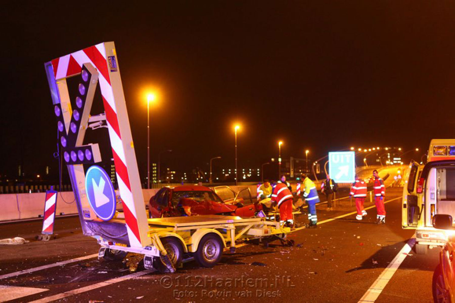 Schade en reparatie van actiewagens, tekstwagens en botsabsorbers