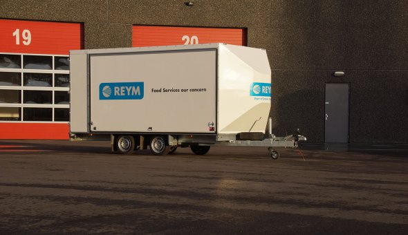 Tandemasser maatwerk aanhangwagen gebouwd voor Reym Industrial Services