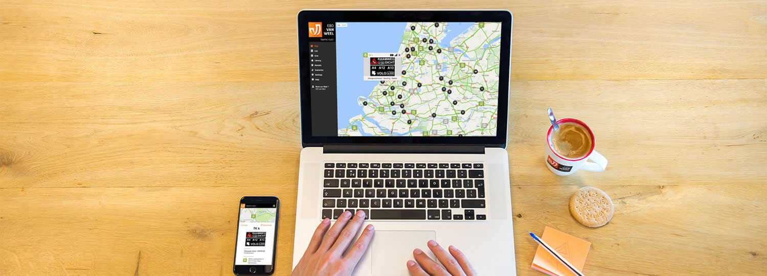 Traffic Fleet applicatie voor online beheer verkeerssystemen zoals tekstwagens, botsabsorber en RAIN-wagens (2)