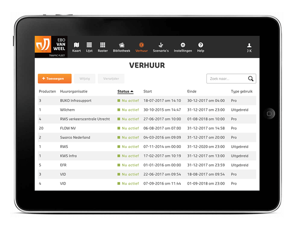 Verhuur uw tekstwagen eenvoudig met de Traffic Software