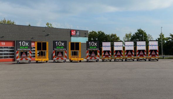 Heijmans Materieelbeheer investeert in tien solar tekstwagens