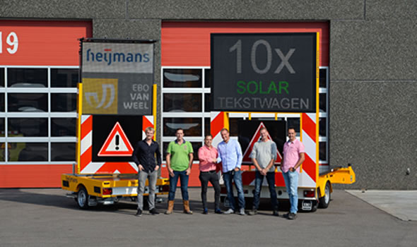 Heijmans Materieelbeheer investeert in tien solar tekstwagens