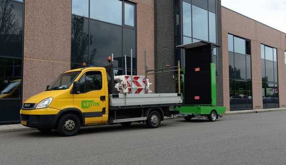 Tekstkar geleverd aan Vevon met matrixboard van Swarco