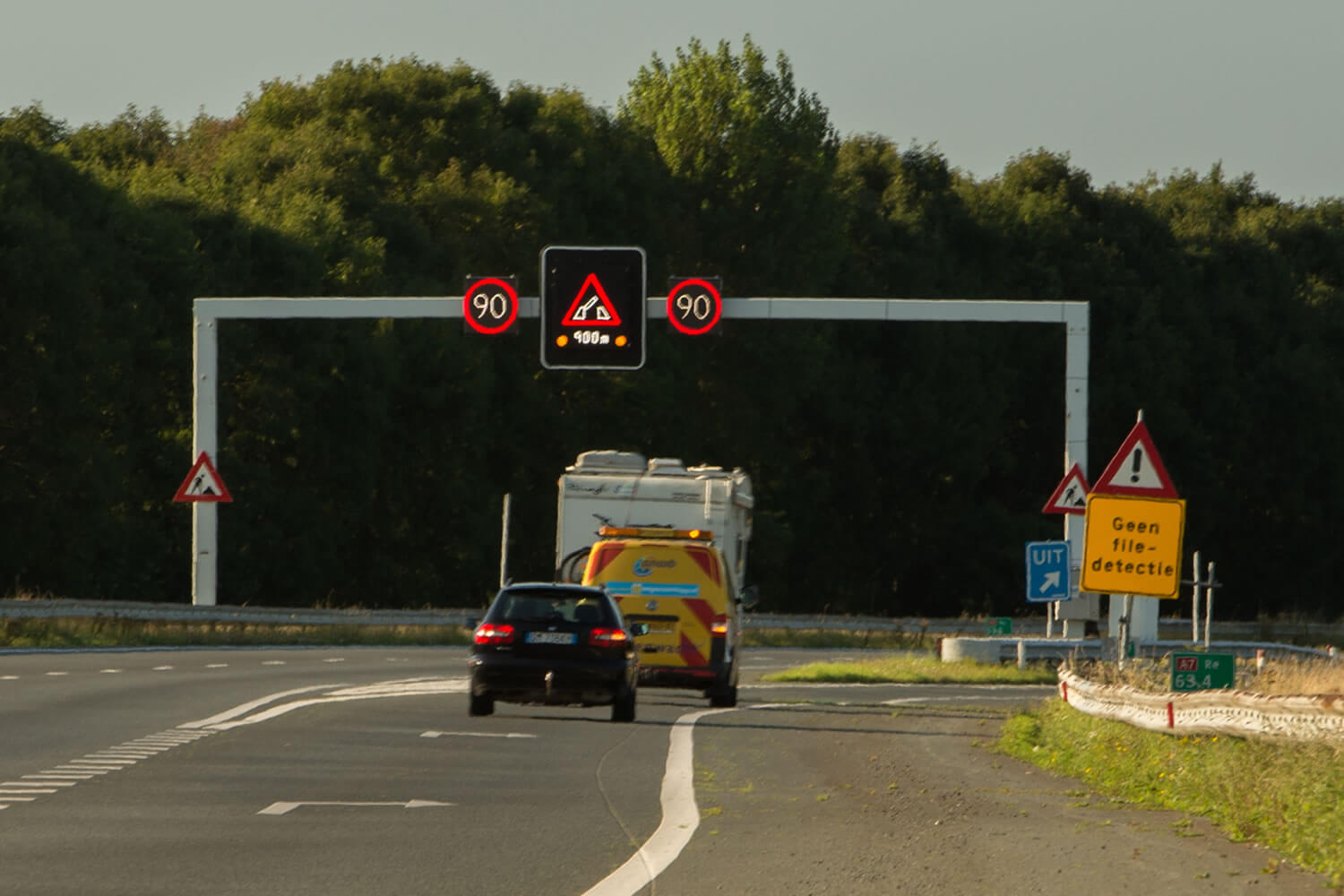Tijdelijke rijstrooksignalering - TRS voor Traffic & More groot onderhoud Afsluitdijk