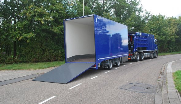 Maatwerk carrosserie voor oprijwagen zware voertuigen