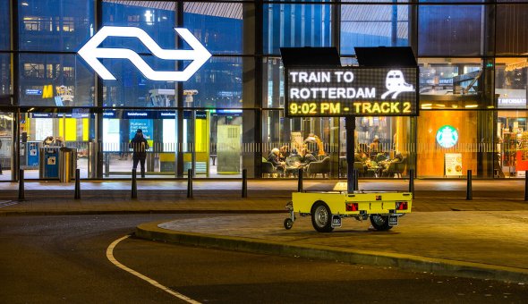 Solar tekstkar met floating cardata reistijd en verkeersinformatie