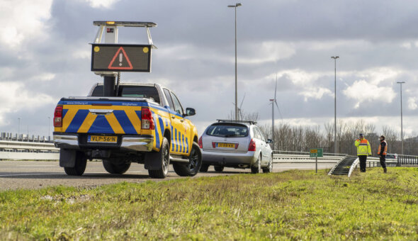 Weginspecteurs van de Provincie Limburg aan het werk