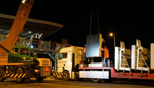 Fourteen VMS on the toll collection area of the Westerscheldetunnel