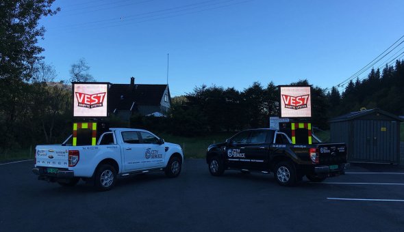 Autodrip with 80x80 pixels full-colour LED display and tablet control delivered to City AS in Norway