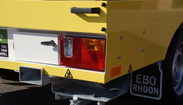 CO2 neutral VMS-trailer equiped with solar energy and controlled via Traffic Fleet