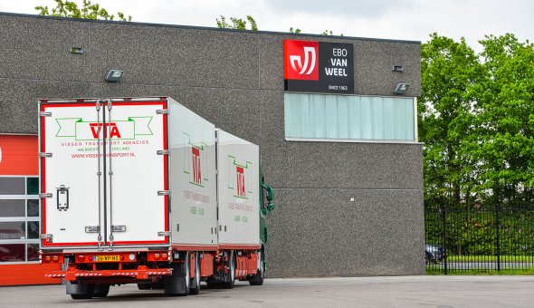 Conditioned truck body combination delivered to VTA. Custom made truck body on DAF