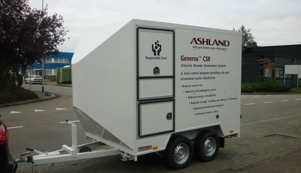 Custom build twin axle box van trailer with customs options for Ashland