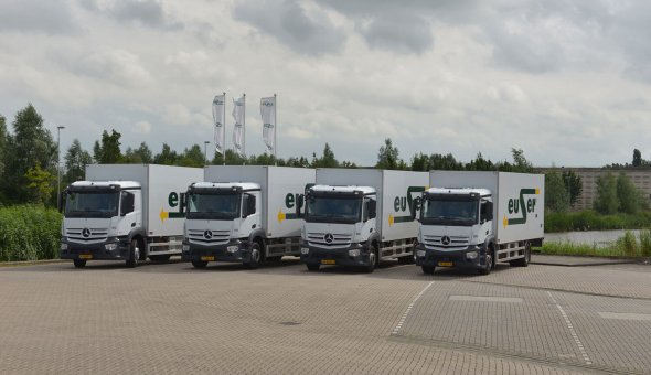 Custom built isothermal box body with compartments on Mercedes Atego trucks