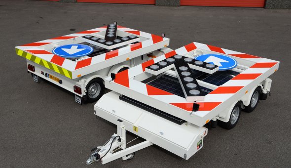 Mourik acquires eight arrow warning trailers and three VW 1700 S VMS-trailers for their incident management department