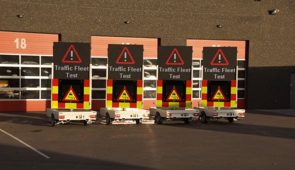 Solar VMS-trailer for Norwegian Dealer with energy friendly LED-display