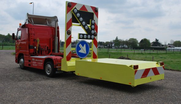 TMA truck with arrow warning LED for BUKO Infrasupport