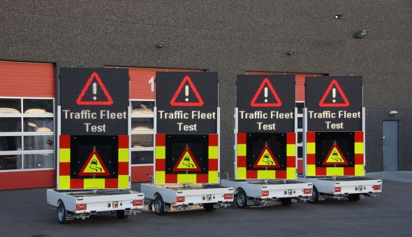 VW 1350 HB VMS-trailer with Traffic Fleet for the whole of Europe delivered to City AS in Norway