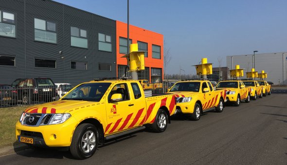 Vehicle mounted VMS with LED-display to ensure safety of road supervisors during incident management