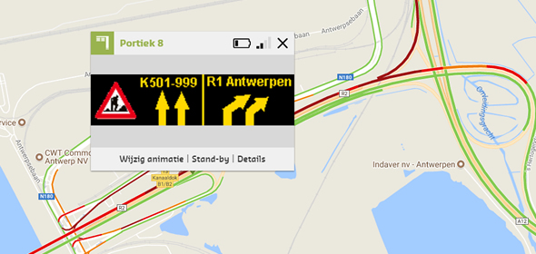 TLS and MLS: temporary lane signalling and temporary route information used with Traffic Fleet