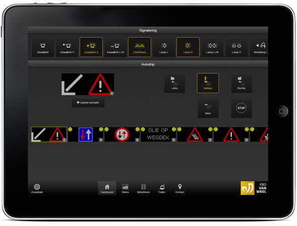 Traffic Fleet control for the Autodrip through the app on tablet